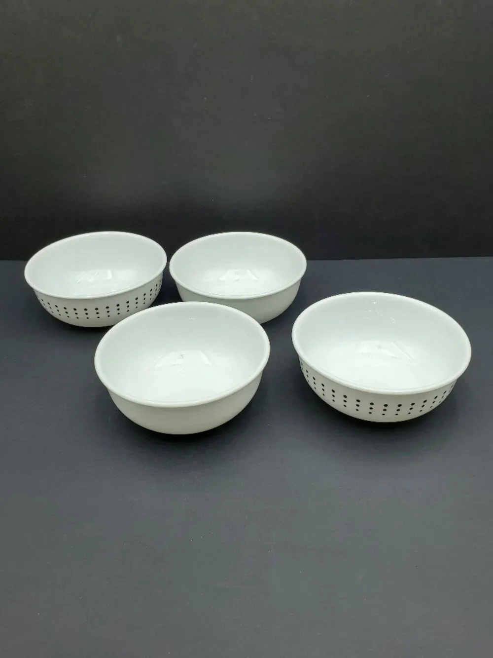 Corelle Bayside Dots Black Cereal Bowls Corning Winter Frost White Soup Bowls